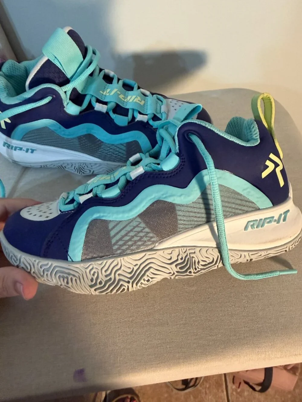RIP-IT Women’s Volleyball Court Shoes Size 5.5 Blue Aqua – Worn Twice